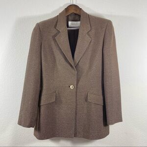 Genny Made In Italy Women’s Wool Single Button Gold Shimmer NYE Blazer